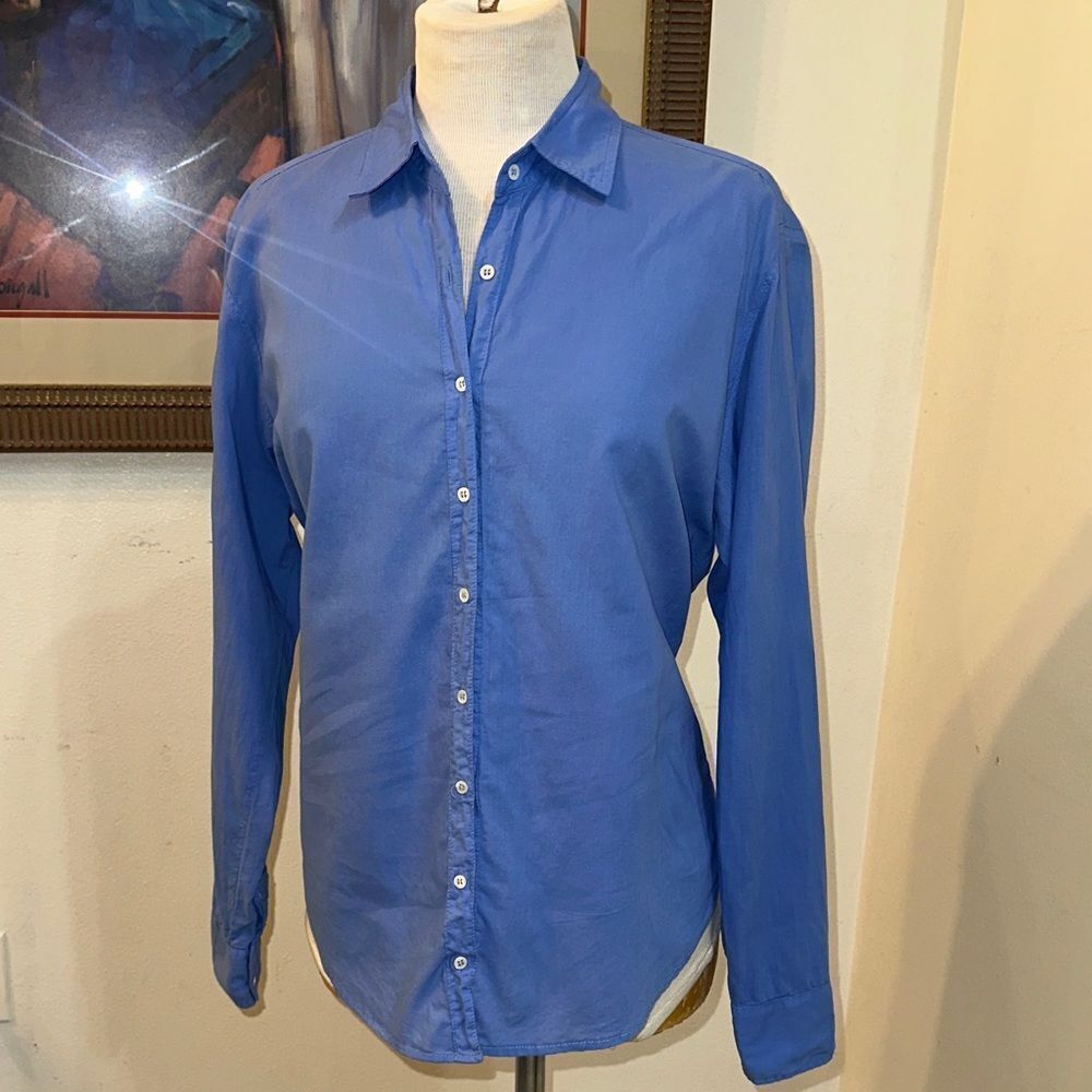 XiRENA Blue Cotton Buttondown Shirt Size XS